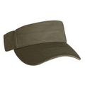 Laundered Chino Twill Visor with Hook and Loop Closure (Putty Black)